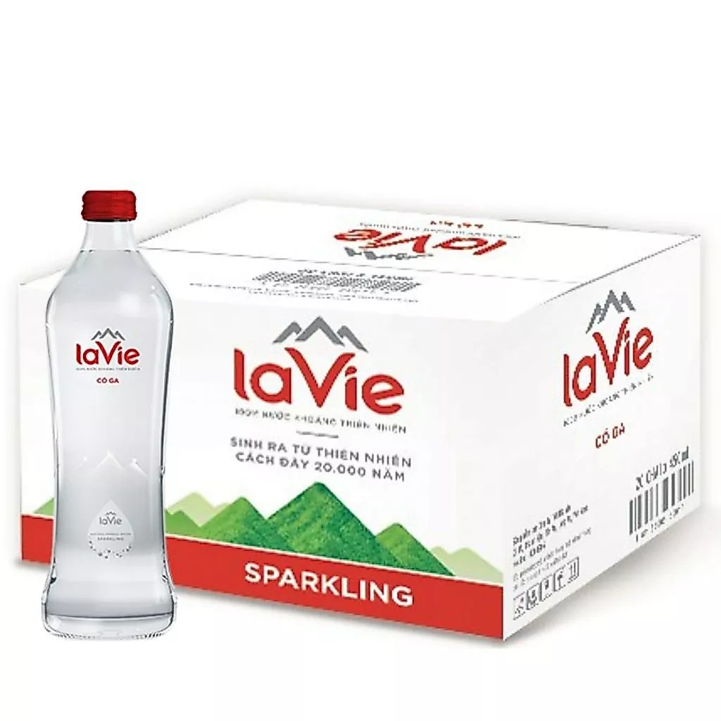nuoc khoang lavie chai thuy tinh